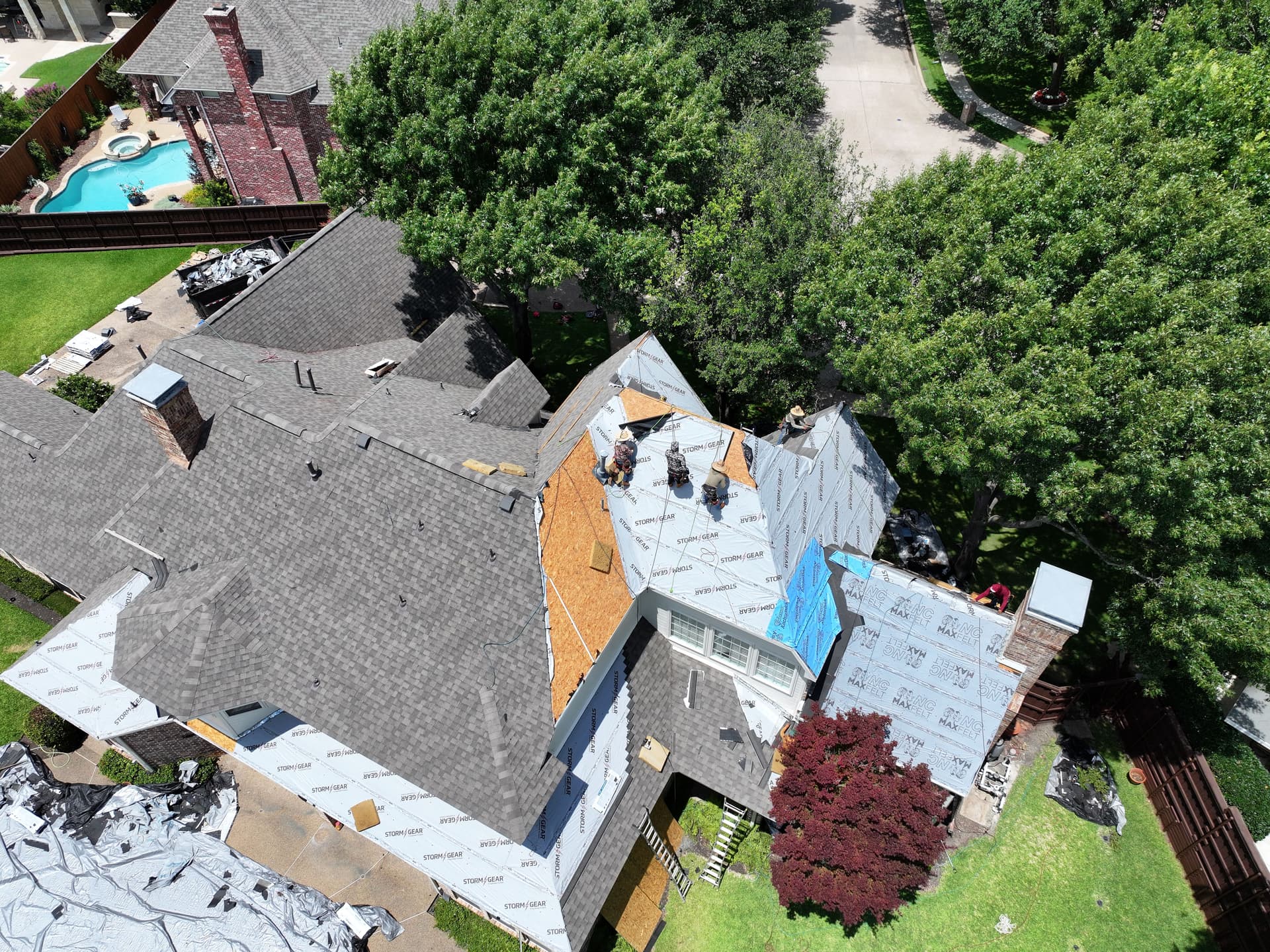 Gallery photos for Full Roof Replacement in Progress at a Plano Home: Image #1